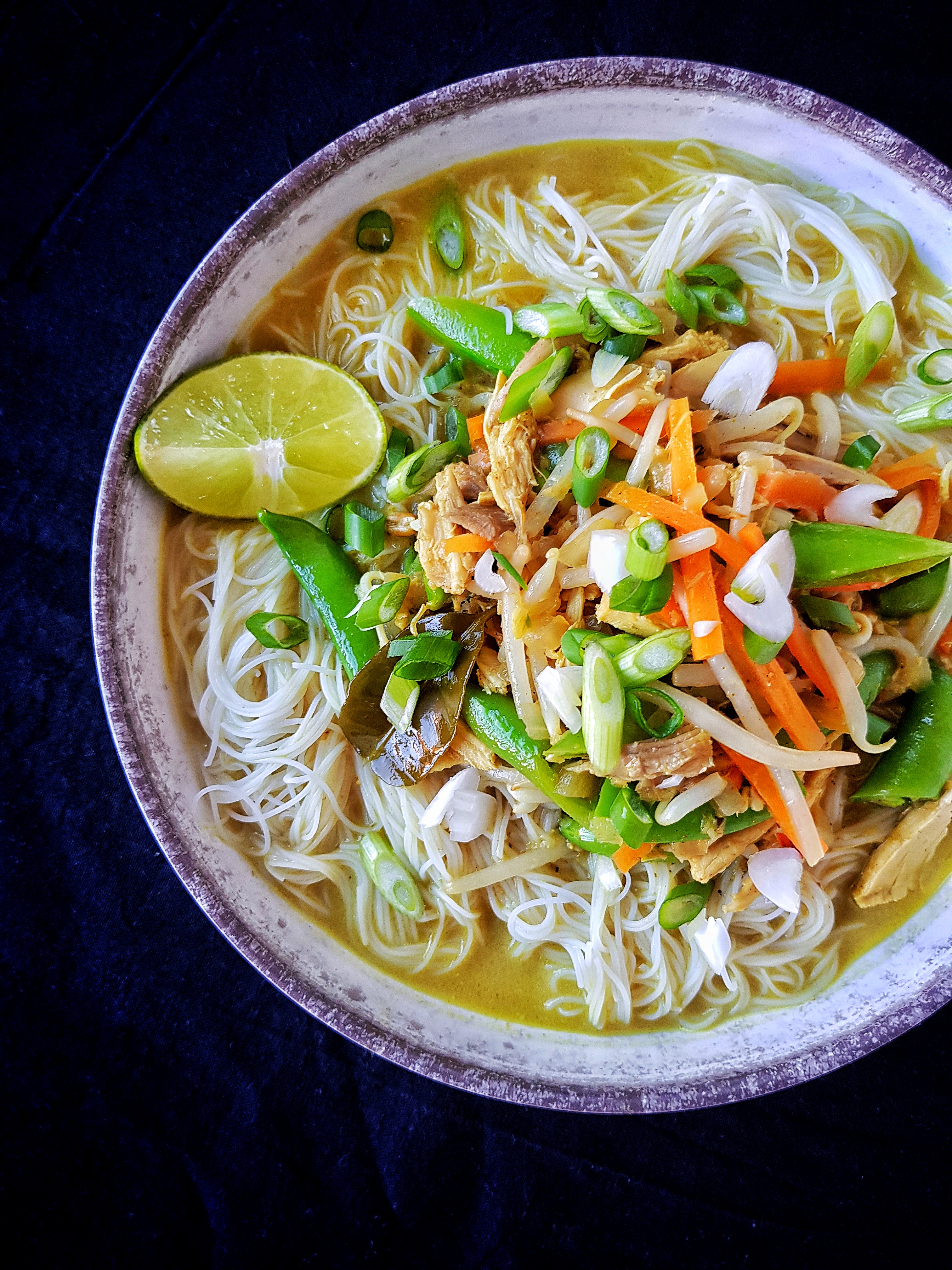Curry chicken noodle soup