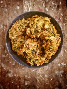 Leftover vegetable pakoras