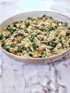 Cavalo nero and mushroom risotto