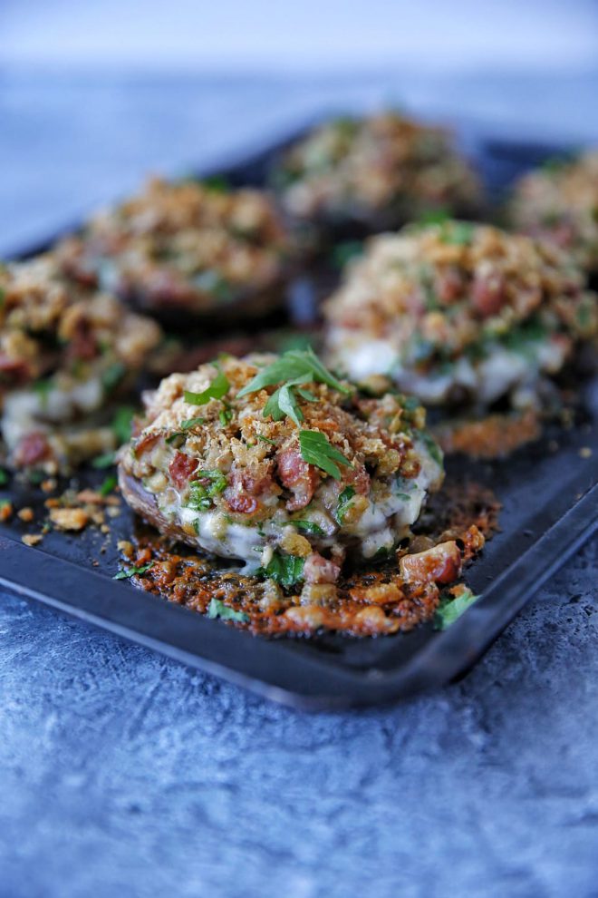 Mushrooms with borlotti beans