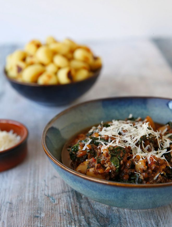 Mushroom, butterbean and greens ragu Kitchen Titbits