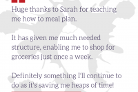 Angela's meal planning testimonial