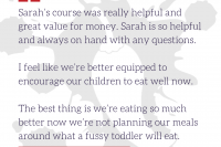 Martha's How to feed your fussy eater testimonial