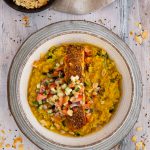 Spiced salmon with dhal