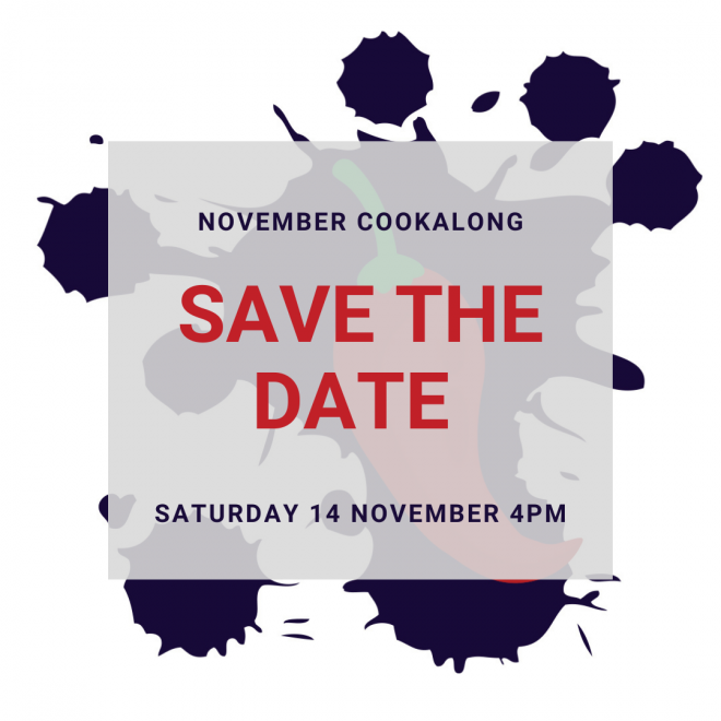 Save the date November cookalong