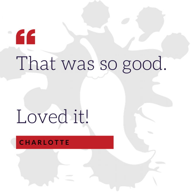 Charlotte cookalong testimonial