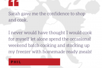 Phil's cookery session testimonial