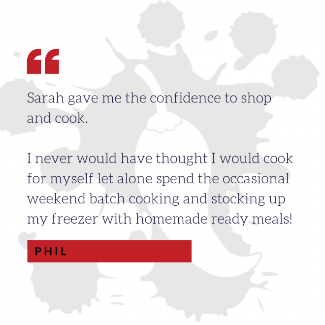 Phil's cookery session testimonial