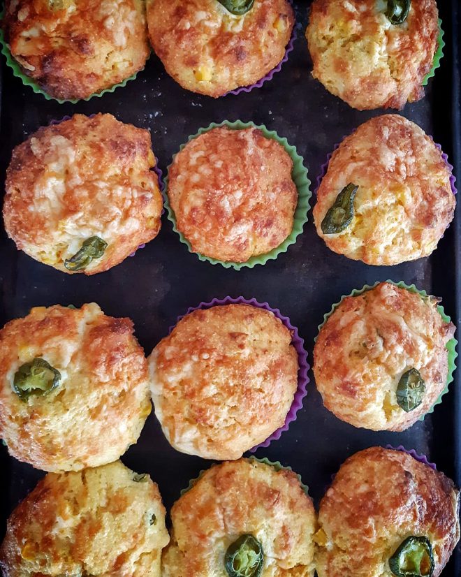 Sweetcorn jalapeno muffins