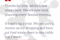 Justin's meal planning support testimonial