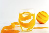 Orange peel in water