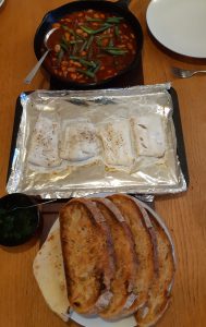 Cod with chorizo and bean stew
