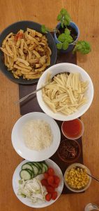 Roasted fennel tomato pasta