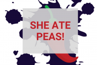 Celebrating successes - she ate peas