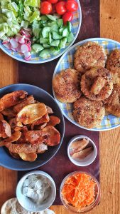 Smoked mackerel fishcakes