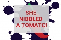 Celebrating successes - nibbled a tomato