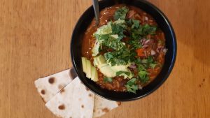 Smoky black bean soup