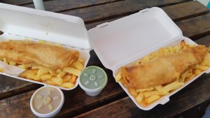 Fish and chips in Weston