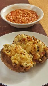 Bacon and leek loaded potatoes