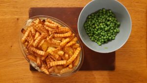 Crinkle cut chip topped fish pie