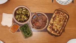 Slow roast duck leg with Dauphinoise