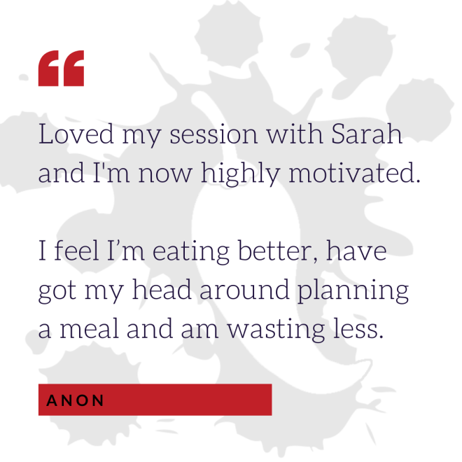 Sarah's Making food go further course testimonial