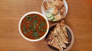 Masala beans with chilli cheese toasties