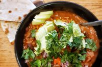 Smoky black bean soup