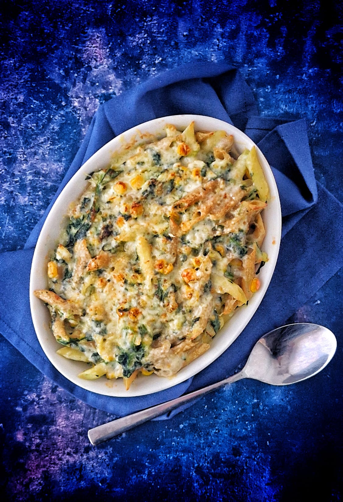 Smoked haddock, spinach and sweetcorn pasta bake Kitchen Titbits