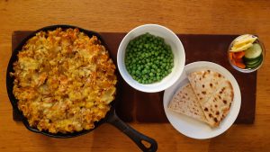 Spicy lentil and veg cottage pie