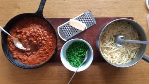 Veggie sausage ragu