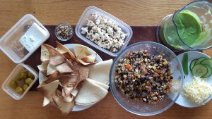 Black bean charred corn and quinoa salad