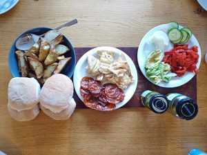 Chicken and chorizo burgers