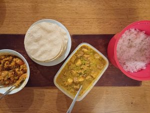 Paneer curry from freezer