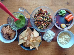 Mexican black bean corn salad avo dressing