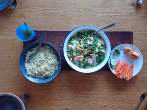 Orzo salmon salad