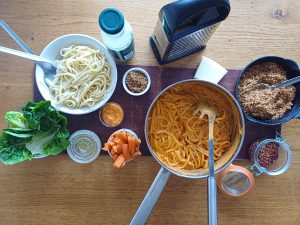 Red pepper linguine