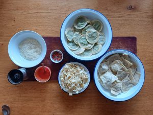 Homemade ravioli and tagliatelle