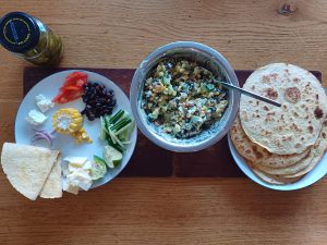 Charred corn and black bean salad