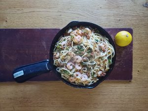 Prawn chorizo linguine