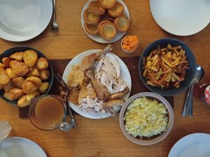 Roast chicken dinner