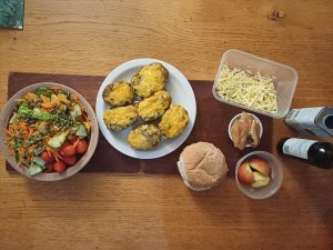 Smoked mackerel loaded potatoes