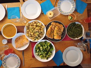 Grannies baked salmon with curry sauce