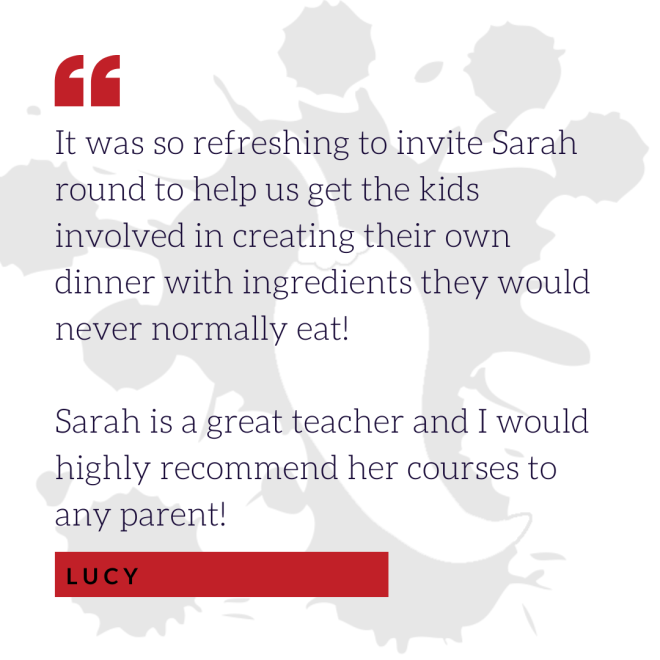 Lucys cookery session testimonial