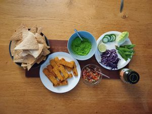 Fish finger nachos