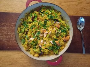 Salmon pilaf