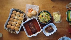 Meatloaf garlic bread rolls