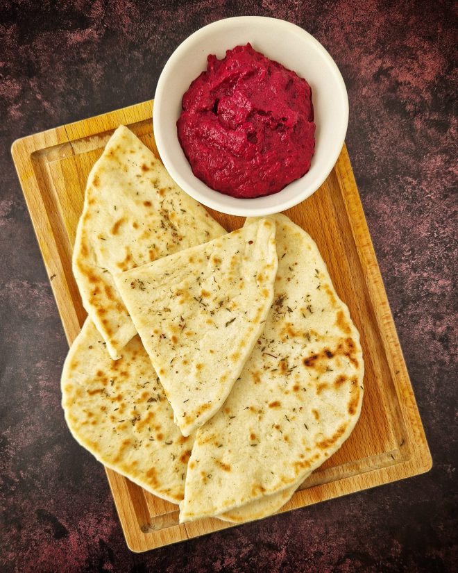 Flatbread with Beetroot dip