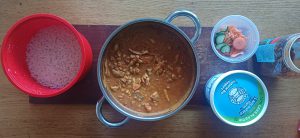 Chicken and lentil curry