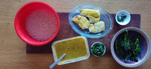 Smoked haddock with lentils